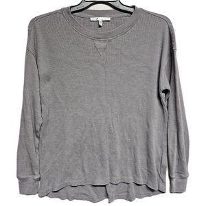 Gray size small long sleeve waffle knit shirt
